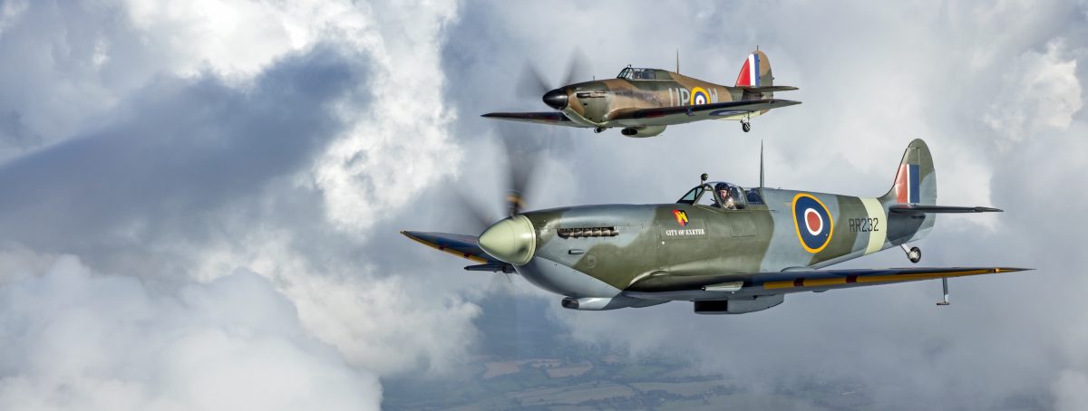 British World War Two Spitfire and Hurricane