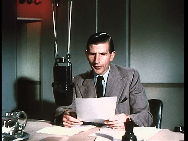 Alvar Lidell reading the news